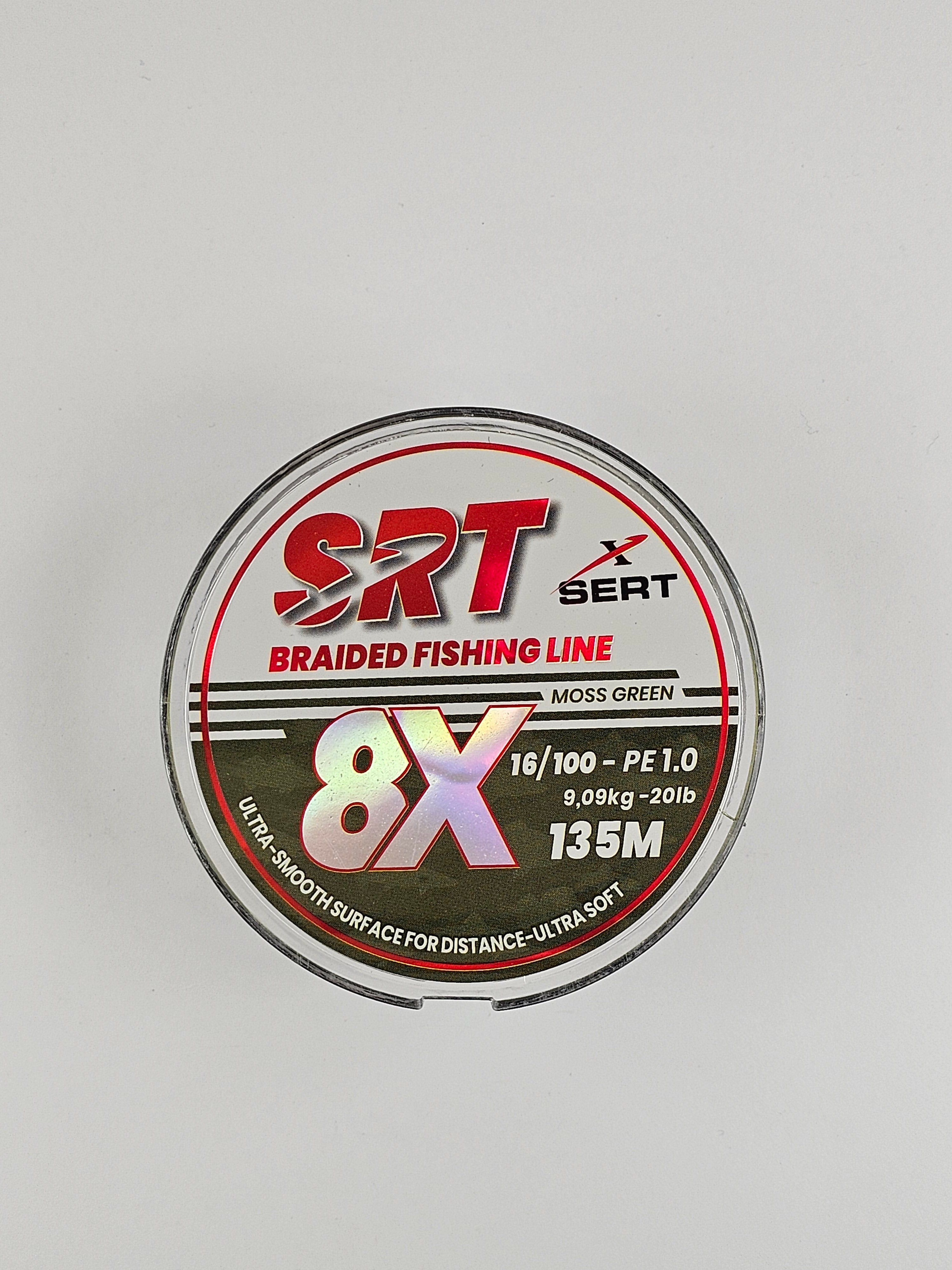 Fir textil sert braided 8x, moss green, 135 m