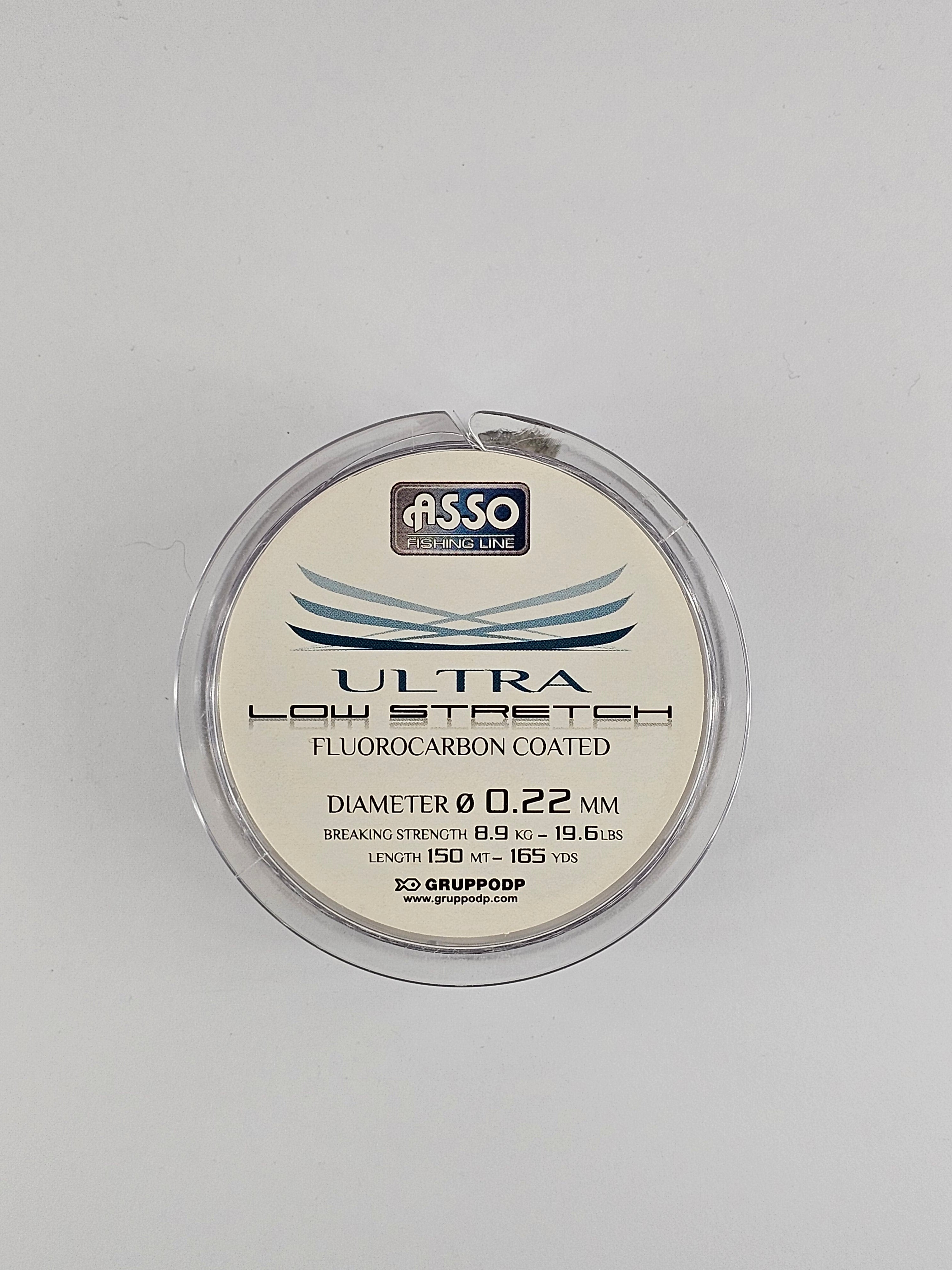 Fir fluorocarbon asso ultra low stretch, fluorocarbon coated, 150 m