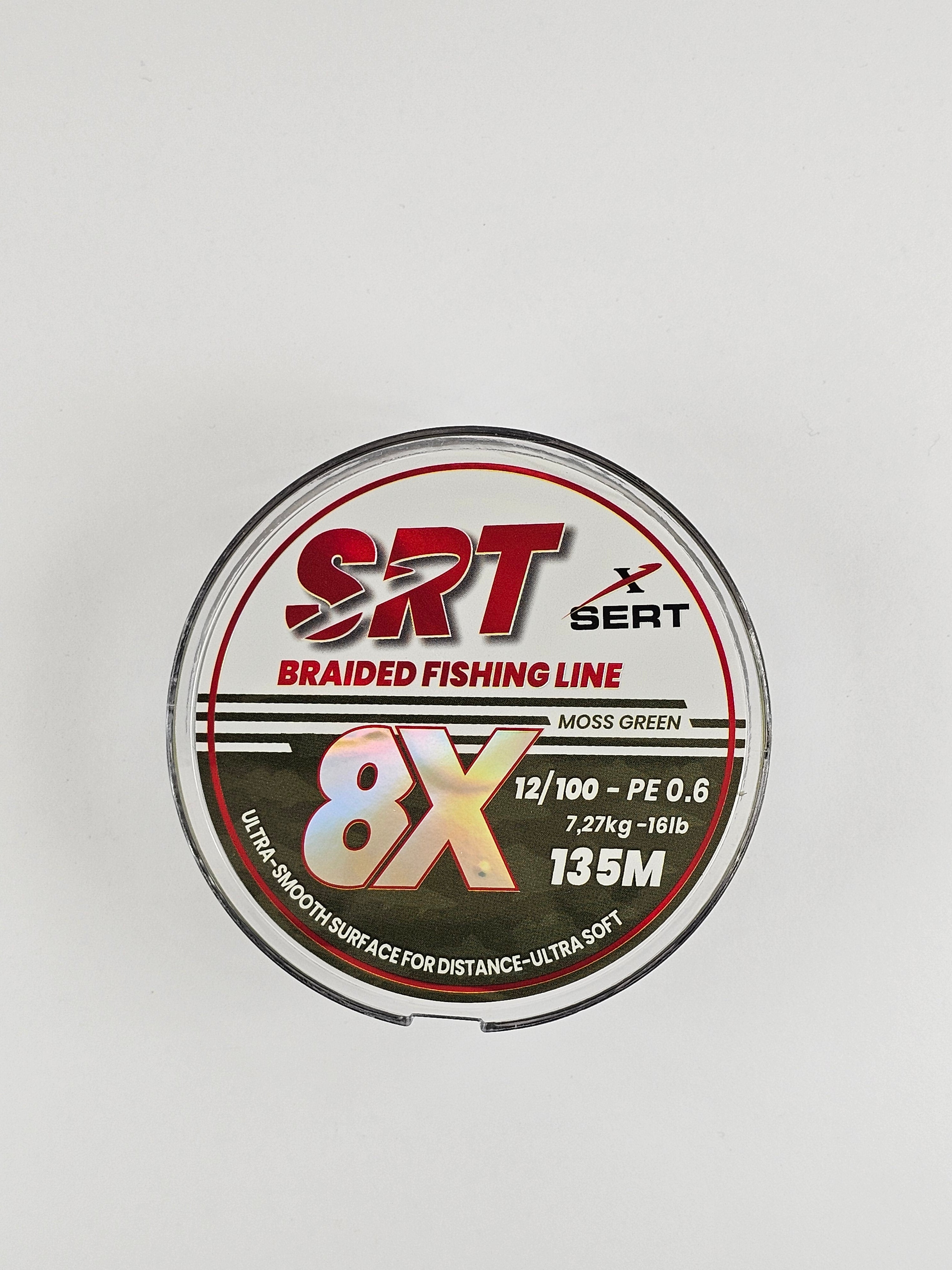 Fir textil sert braided 8x, moss green, 135 m