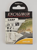 Set carlige legate EXCALIBUR laser sharpened hook carp