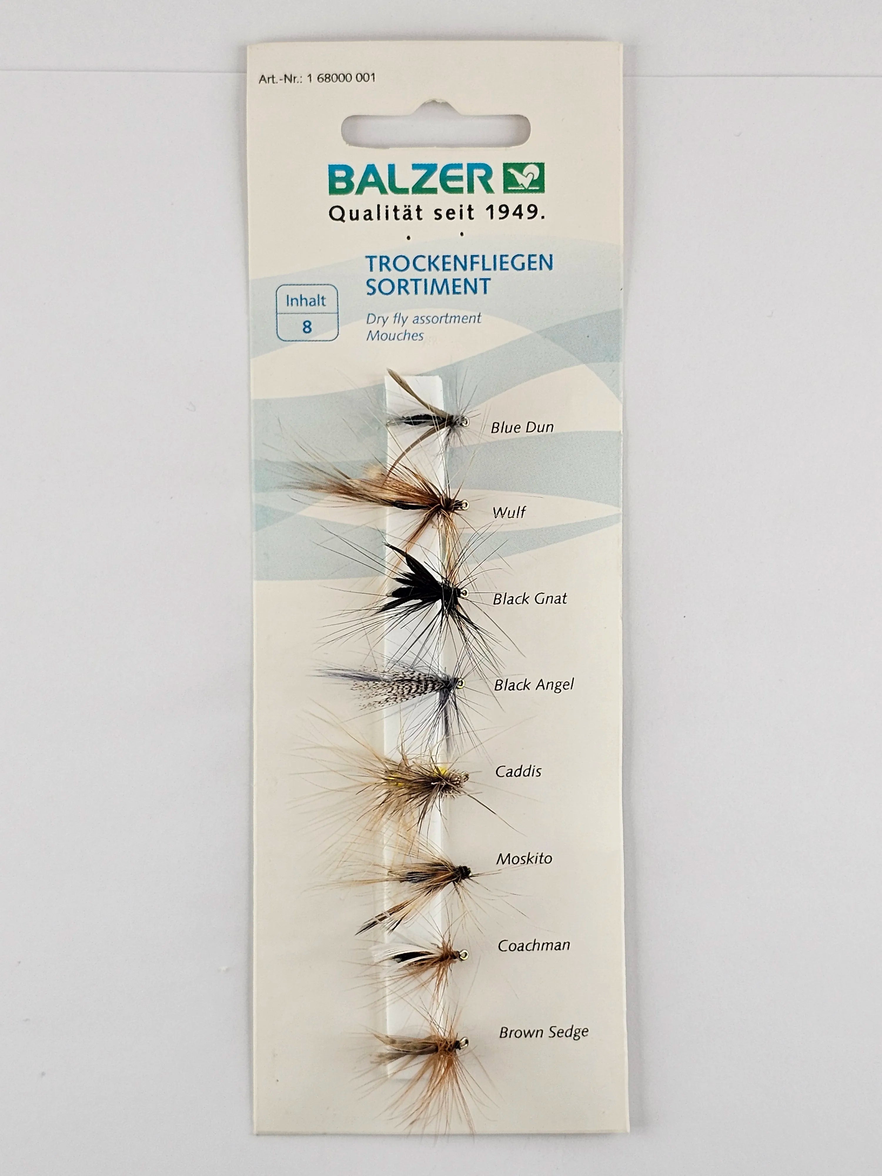 Set muste BALZER dry fly assortment mouches