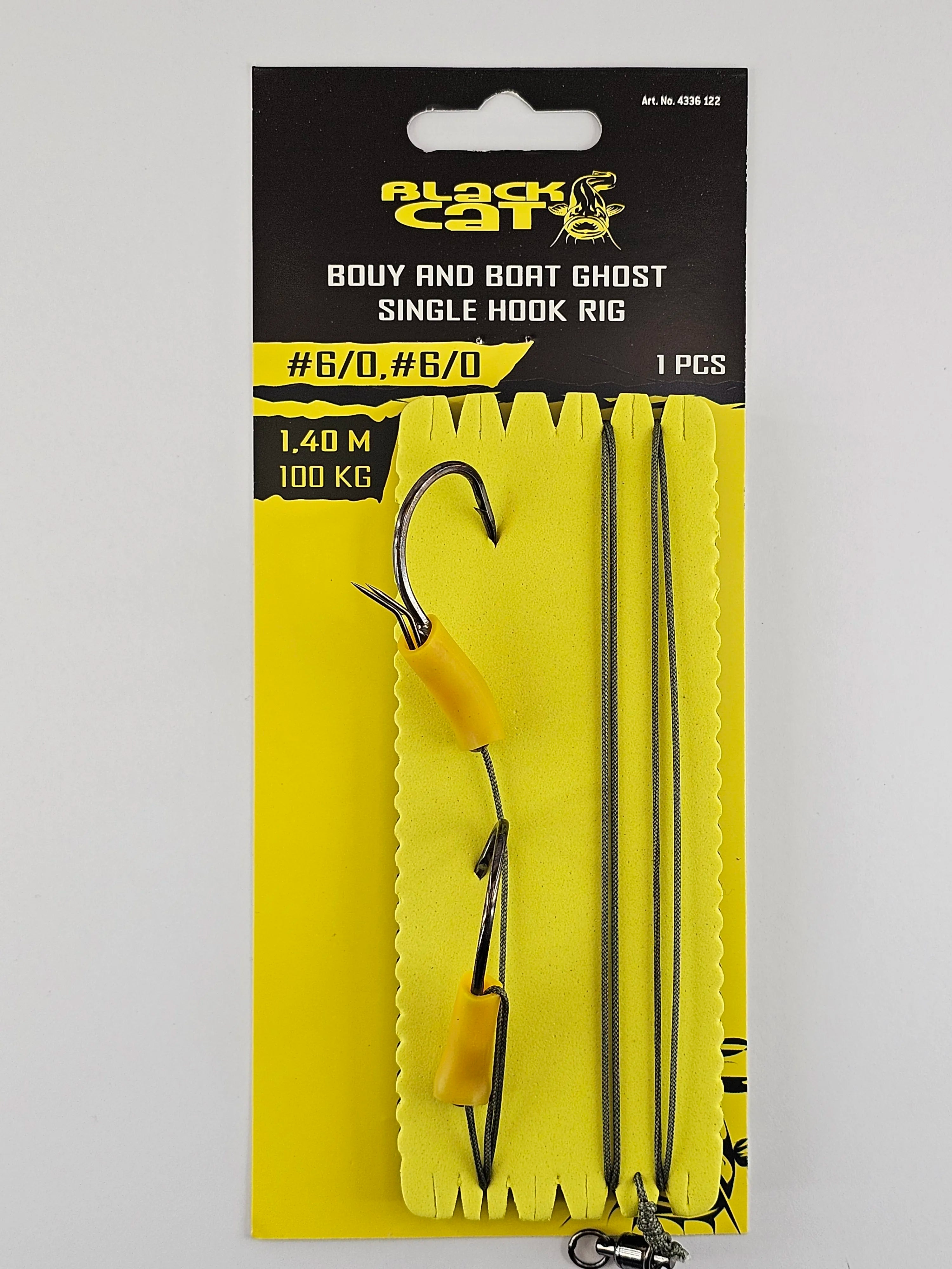 Montura pentru somn, BLACK CAT bouy and boat ghost single hook rig