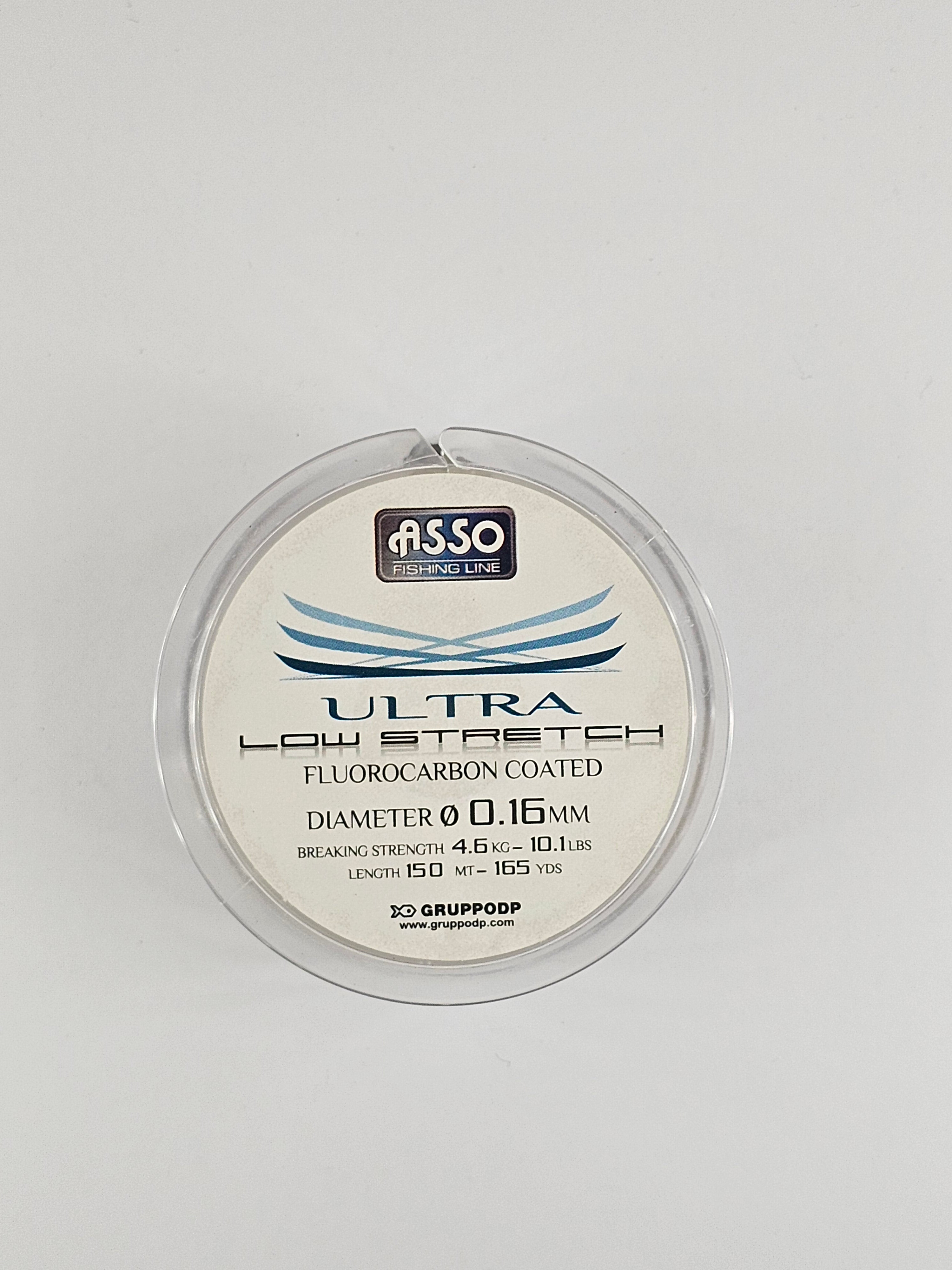 Fir fluorocarbon asso ultra low stretch, fluorocarbon coated, 150 m