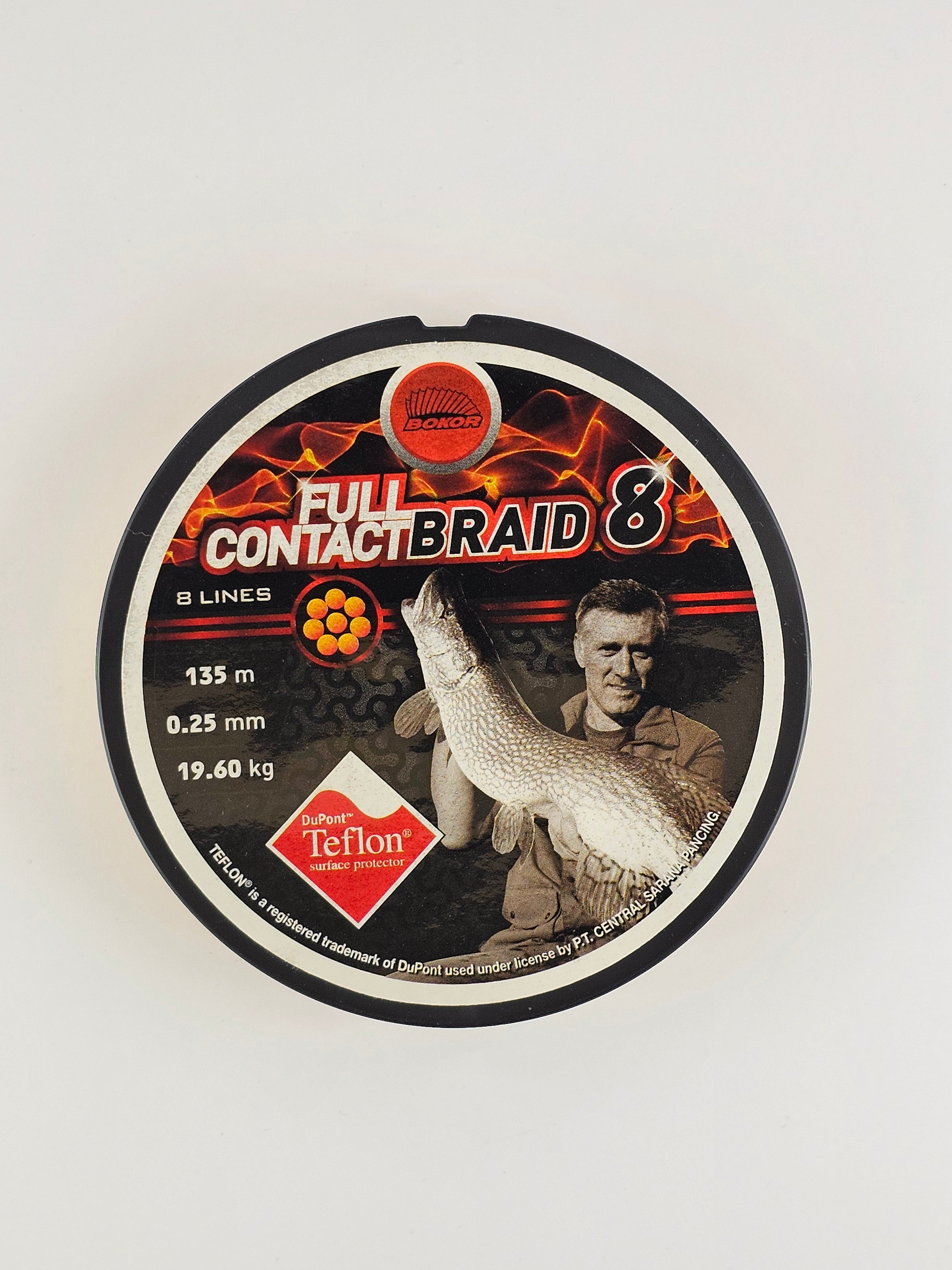 Fir textil bokor full contact braid 8 teflon, tellow, 135 m