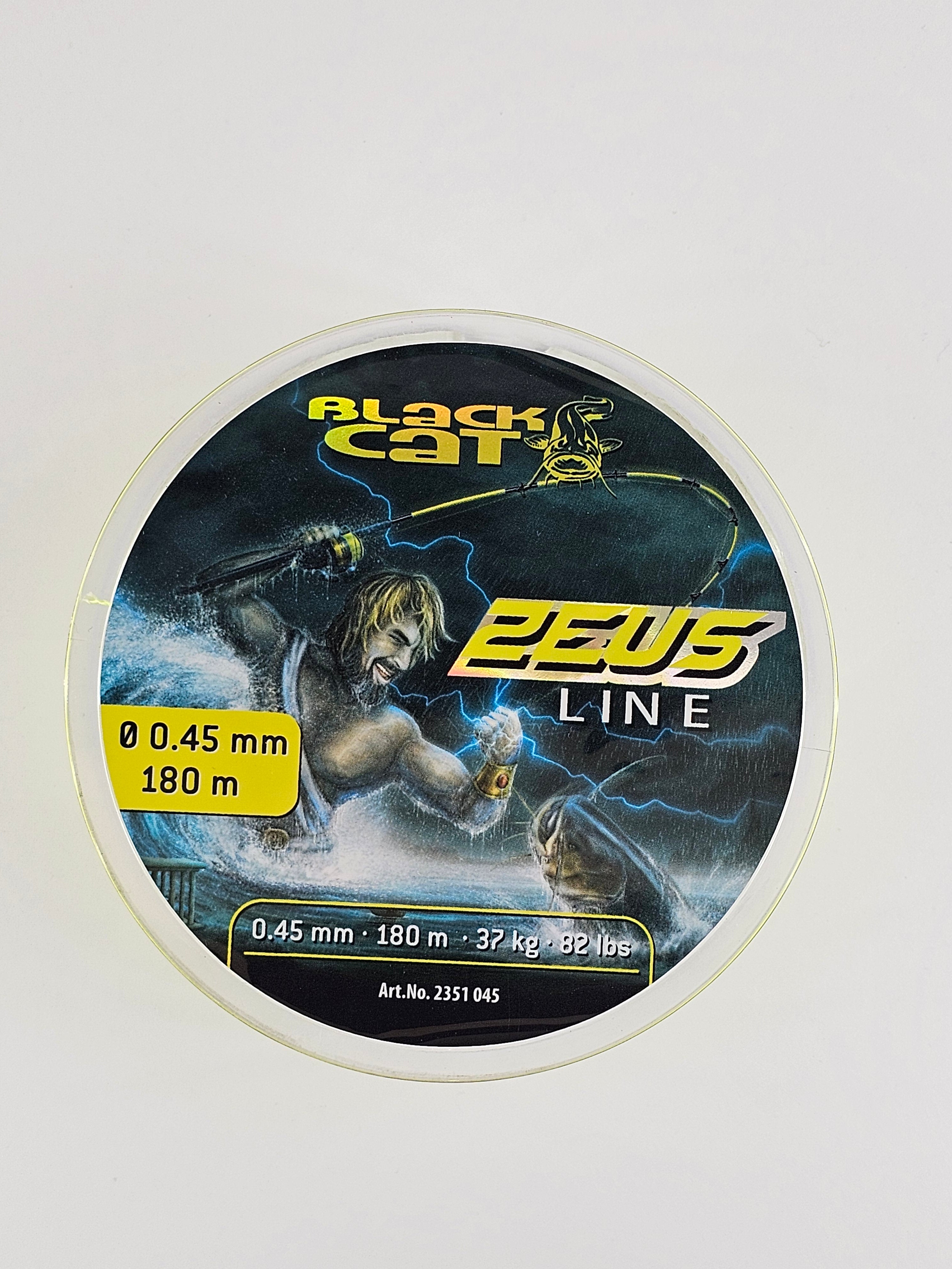 Fir textil black cat zeus line, yellow, 180 m