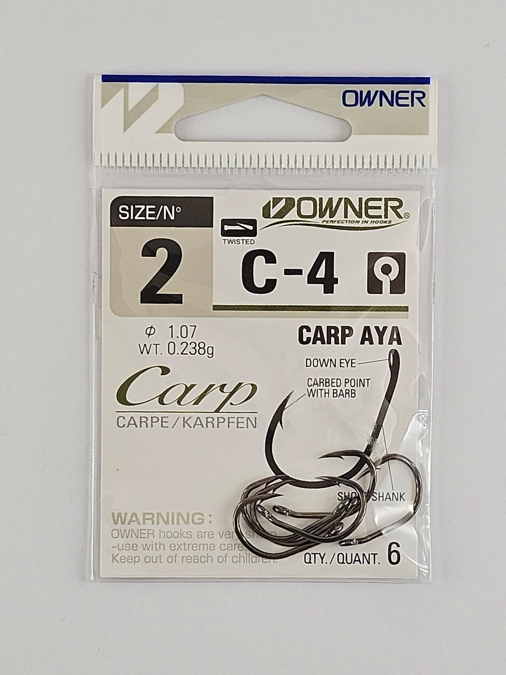 Set carlige OWNER c-4 carp aya