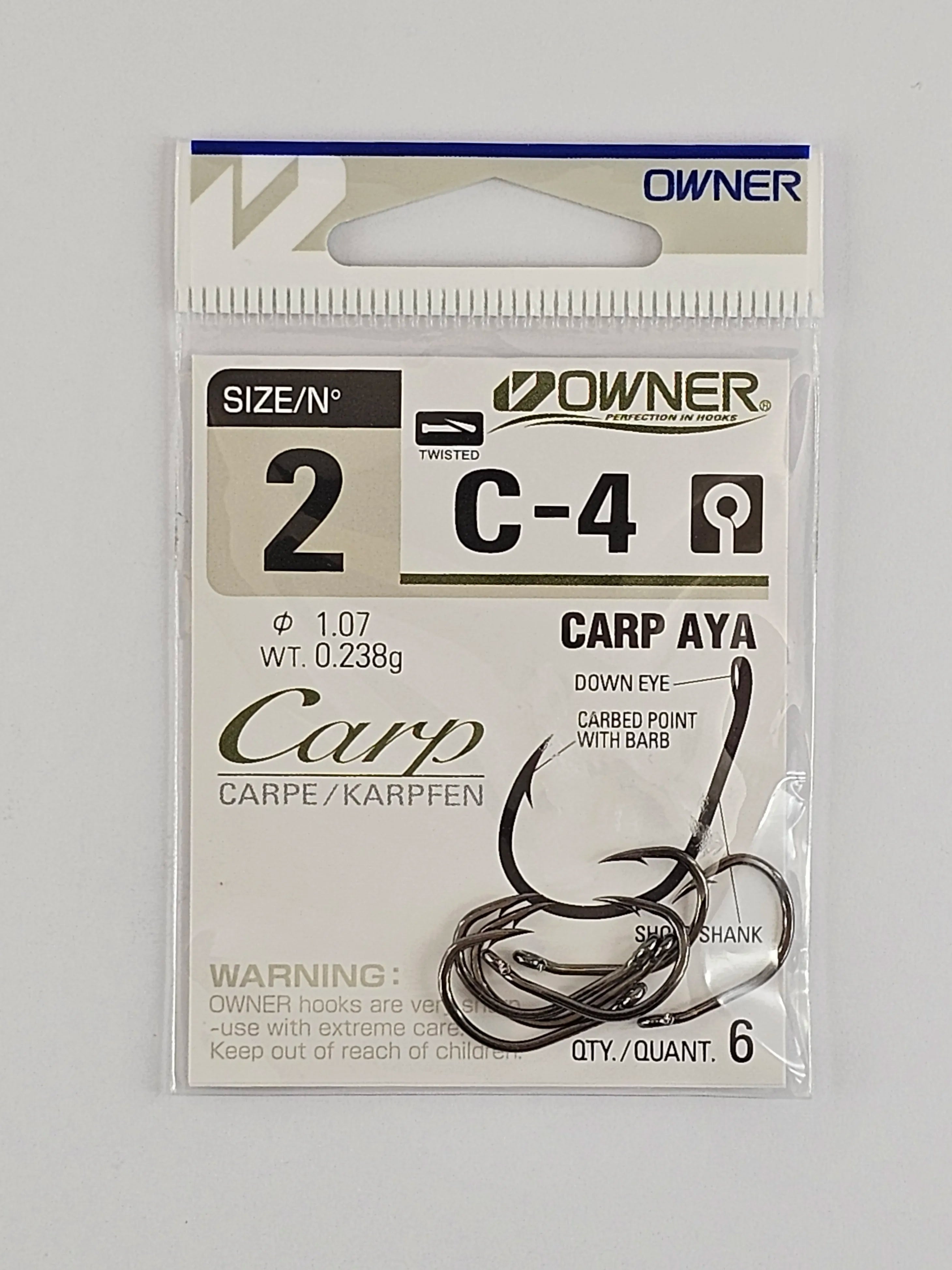 Set carlige OWNER c-4 carp aya