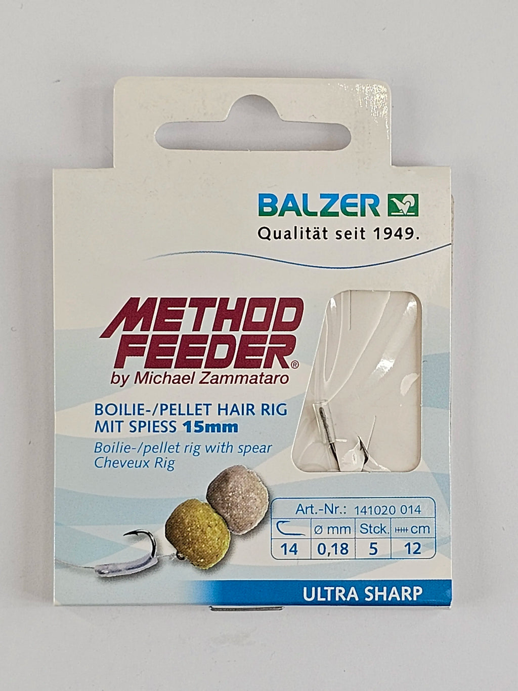 Set carlige legate BLAZER boilie pellet hair rig mit spies 15mm