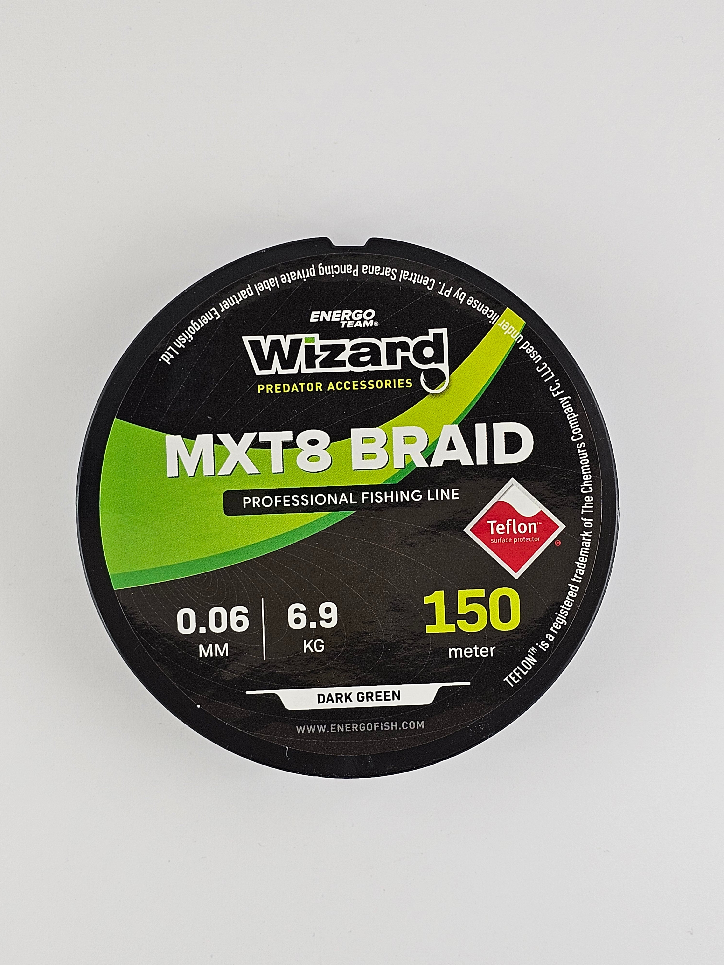 Fir textil wizard mxt8 braid teflon, green, 150 m