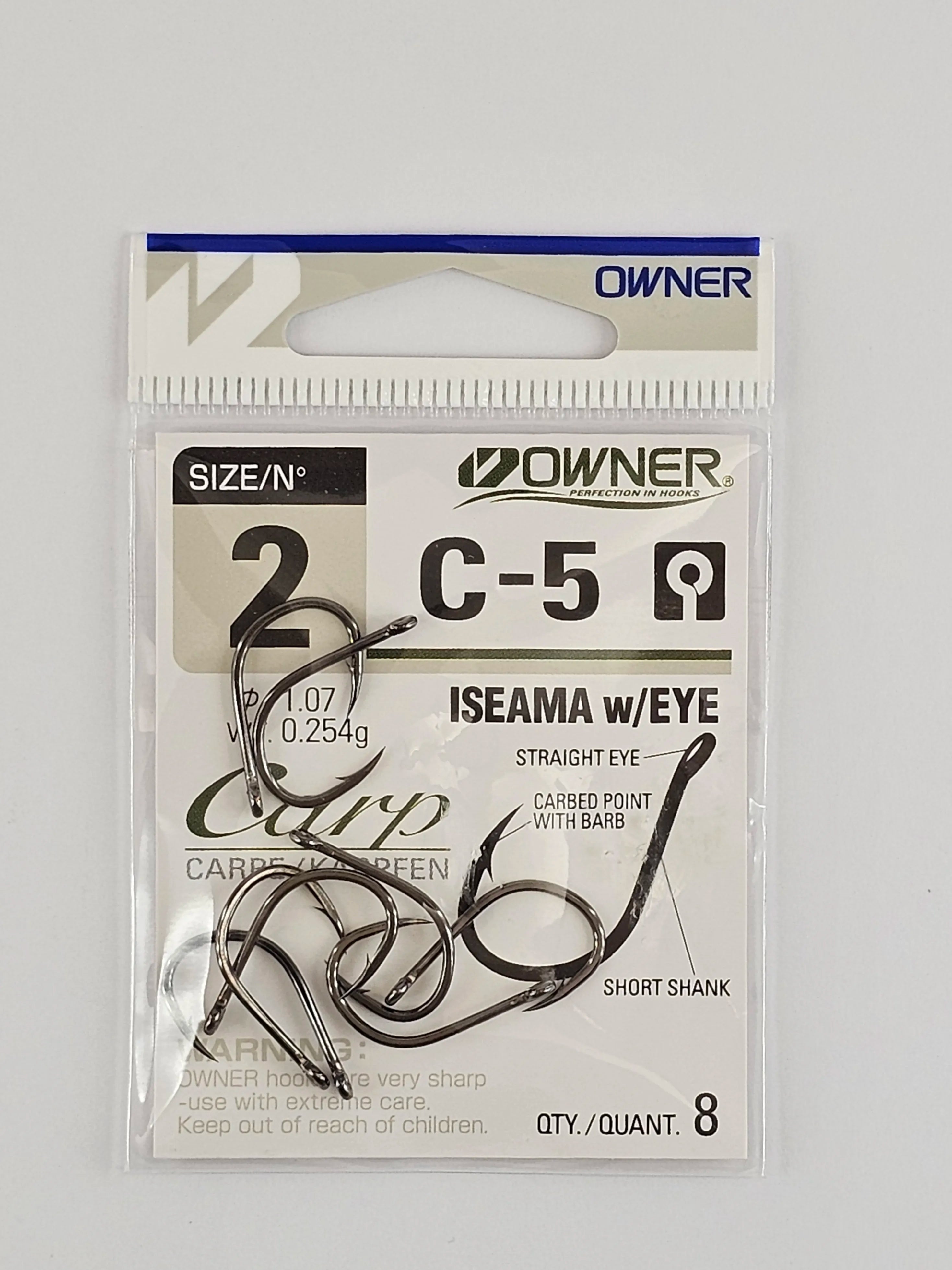 Set carlige OWNER c-5 iseama w/eye