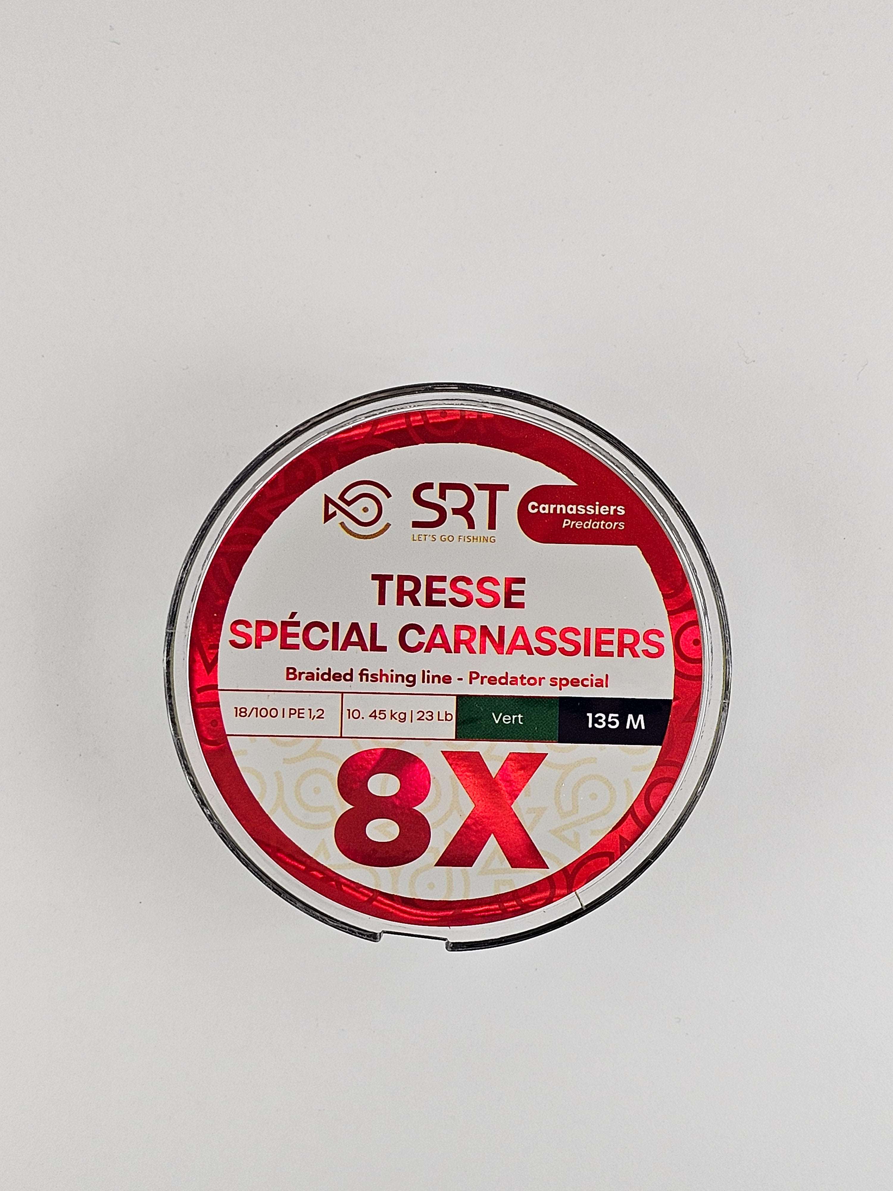 Fir textil sert tresse braided 8x, vert, 135 m