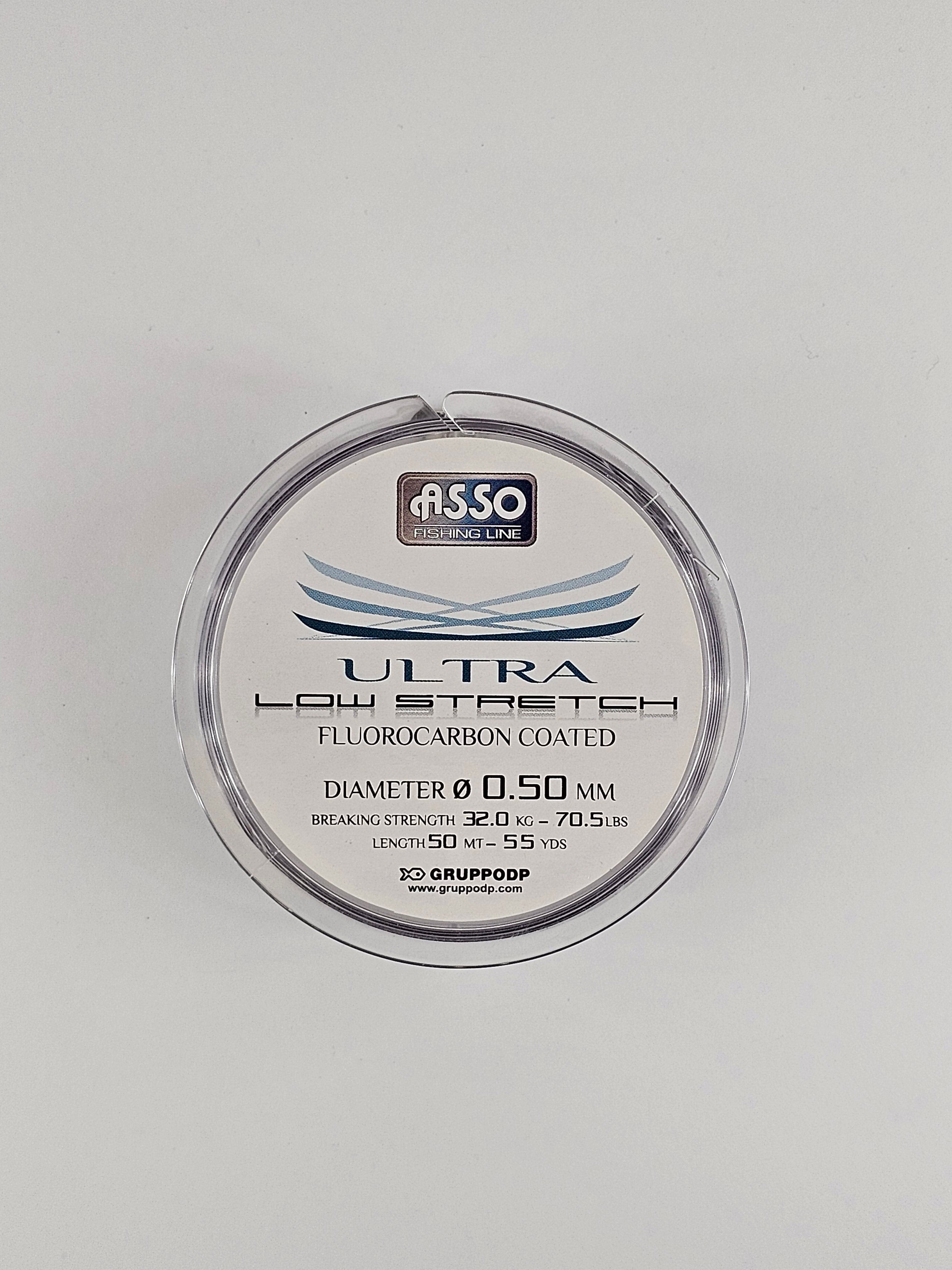 Fir fluorocarbon asso ultra low stretch, fluorocarbon coated, 50 m