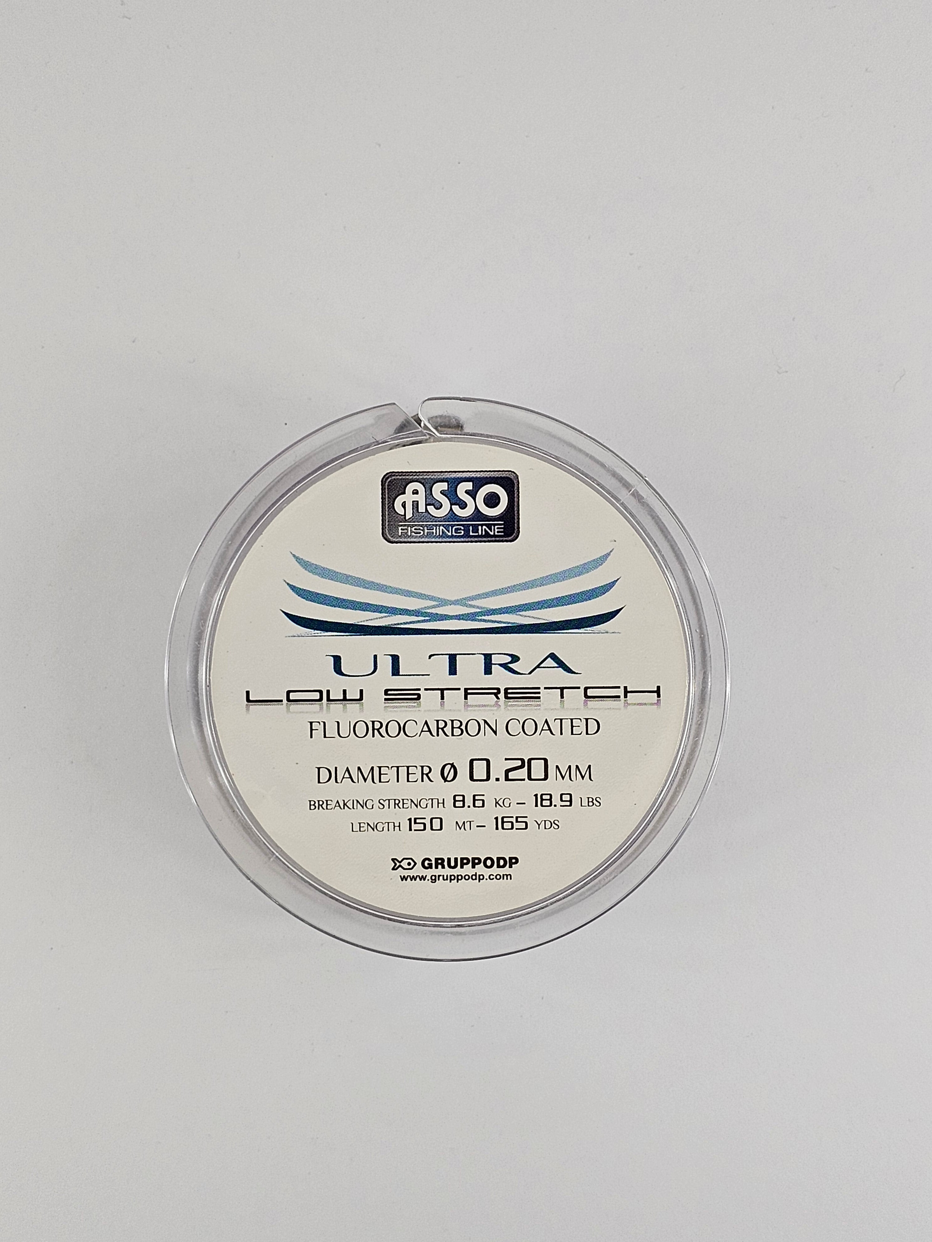 Fir fluorocarbon asso ultra low stretch, fluorocarbon coated, 150 m